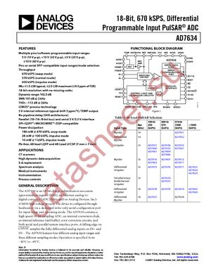 AD7634BSTZRL datasheet  